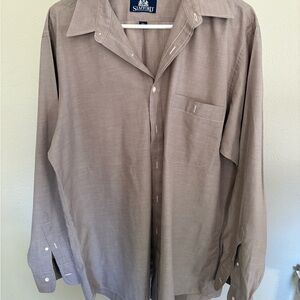 Stafford Beige Broadcloth Shirt‎